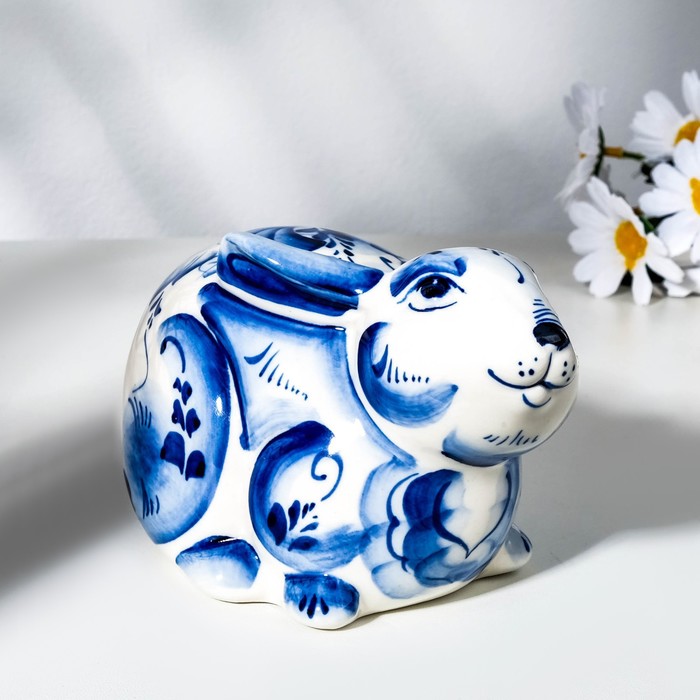 

Сувенир "Кролик", 9,5х10 см, гжель