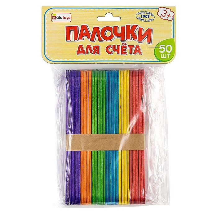 

Alatoys Палочки, 50 шт, деревянные, разных цветов