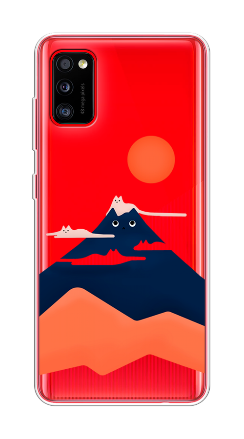 

Чехол на Samsung Galaxy A41 "Кот-гора", Черный;оранжевый, 2100450-4