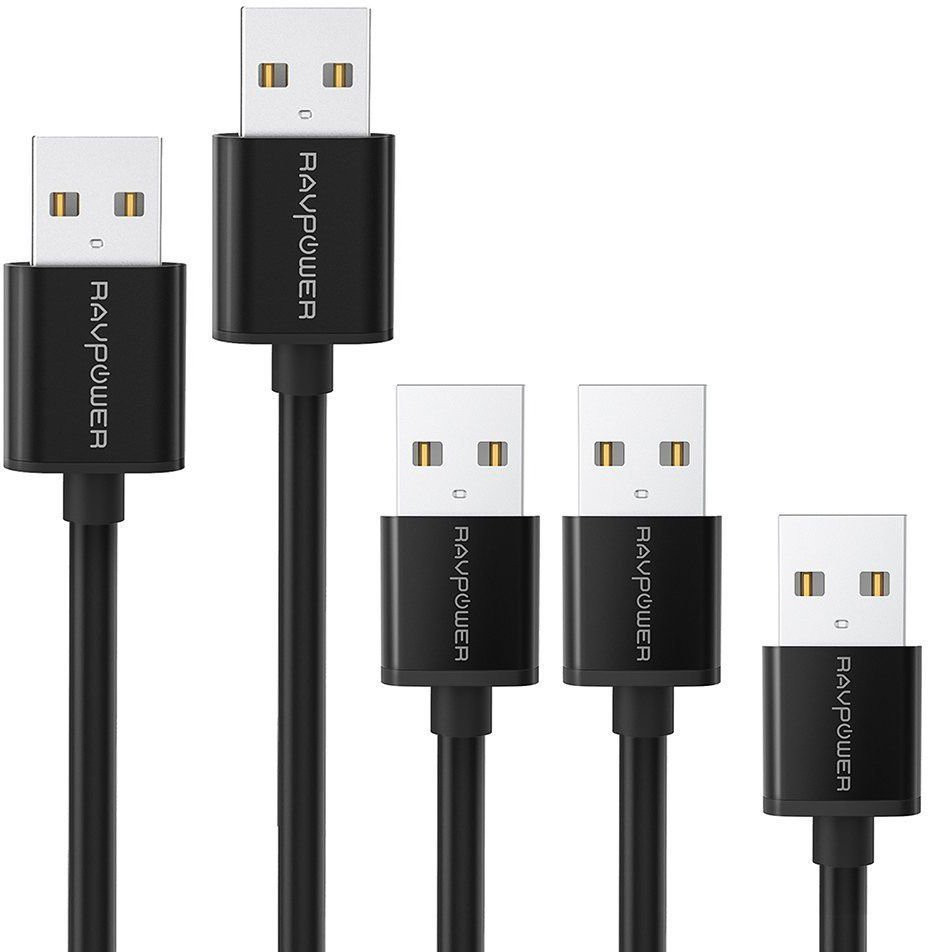 фото Комплект ravpower из 5 кабелей micro-usb, цвет черный (rp-lc04)