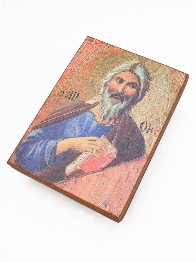 Икона Апостол Андрей Первозванный, под старину, 10х13 см