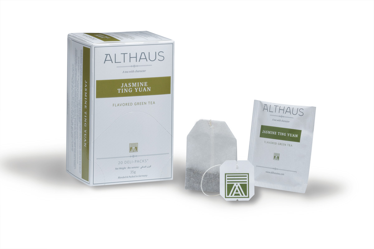 Чай Althaus | Jasminе Ting Yuan, зеленый, ароматизированный, 20 пакетиков