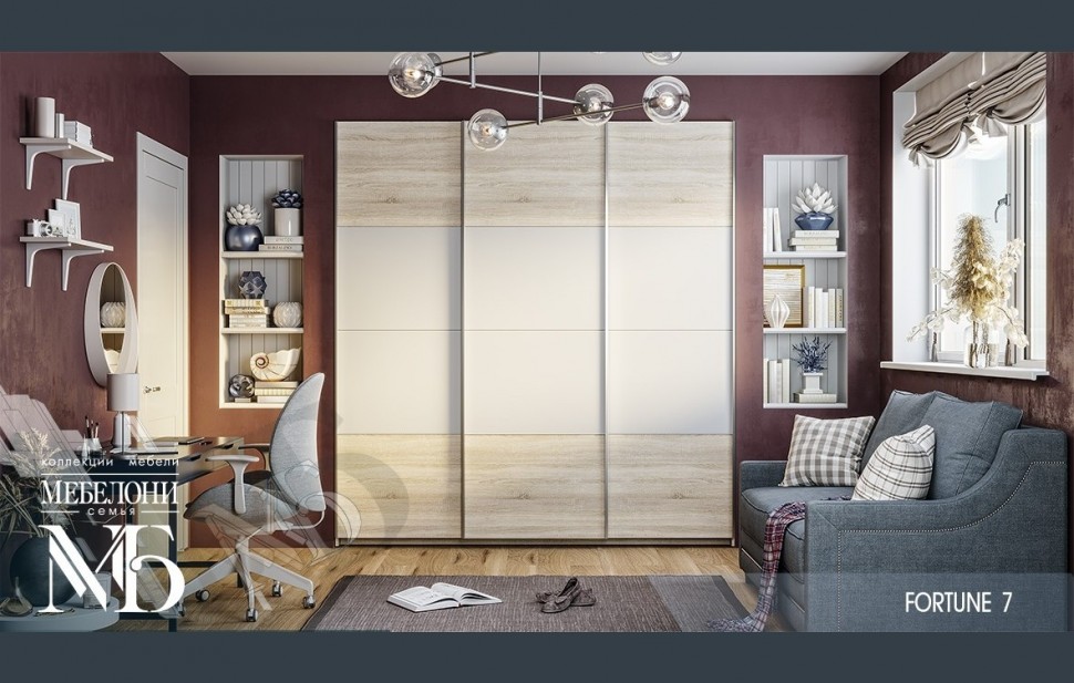 фото Семья мебелони шкаф фортуна-7 (2200) 400/400/600/800