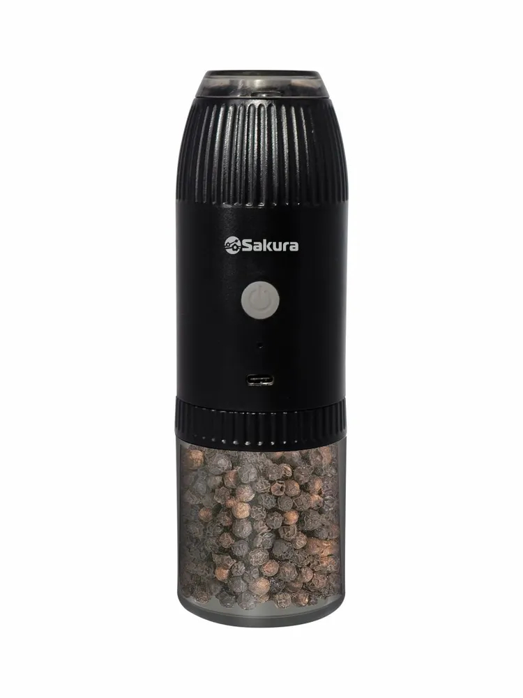 

Перцемолка SA-6672BK гравитац аккум Li-Ion USB, Черный, SA-6672BK