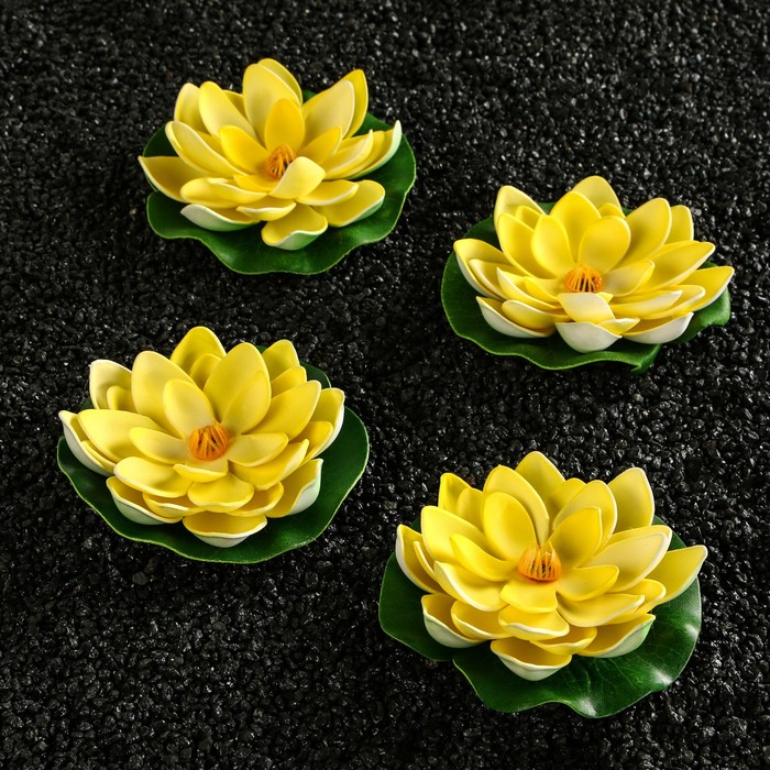 

Пижон Аква "Лотосы", плавающие, 10,7х10,3х3,5 см, желтый