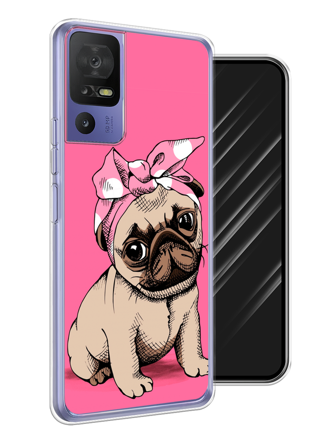 

Чехол Awog на TCL 40 SE "Dog Pin-Up", Розовый;бежевый, 291550-2