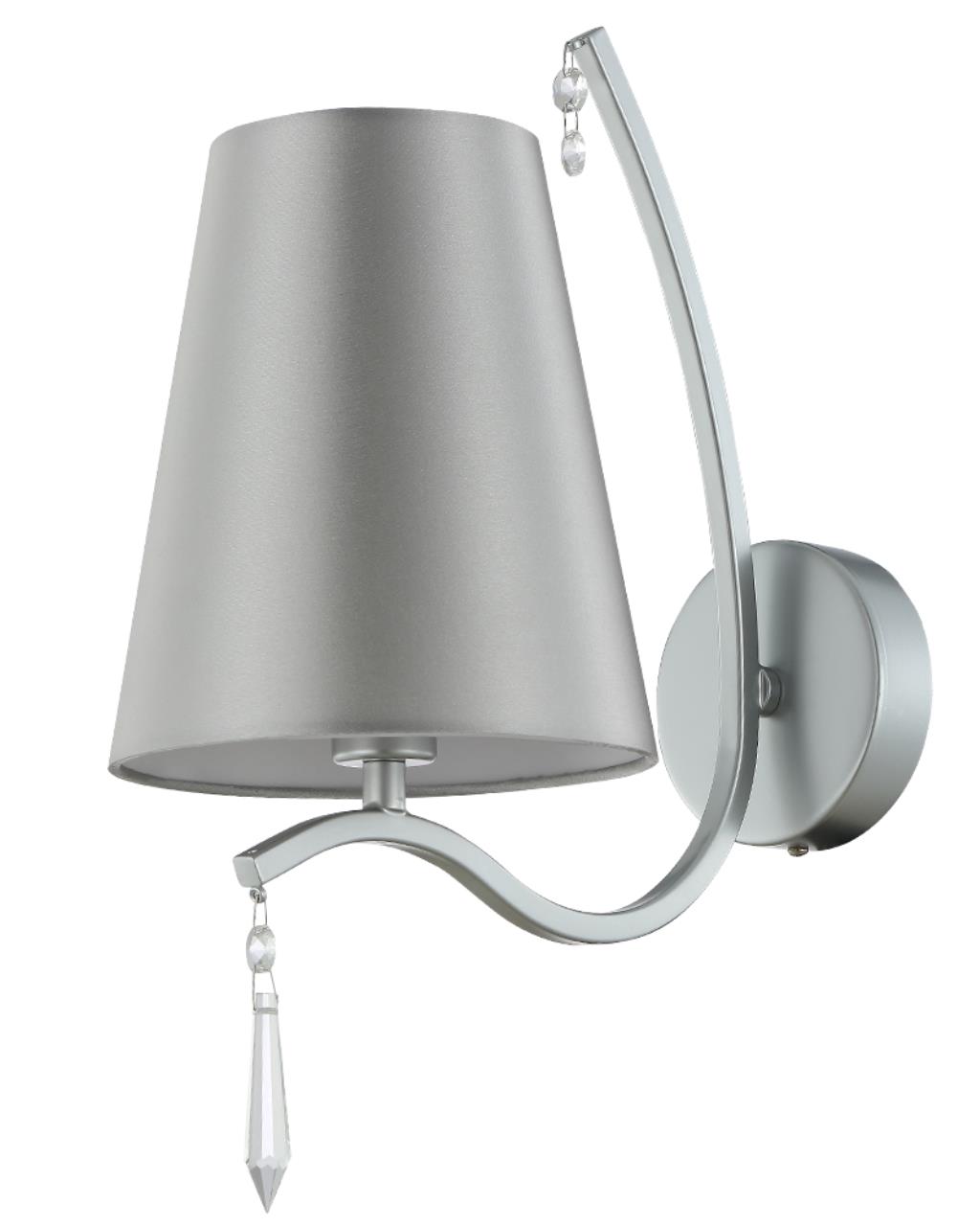 фото Светильник настенный crystal lux renata, renata ap1 silver, 60w, e14