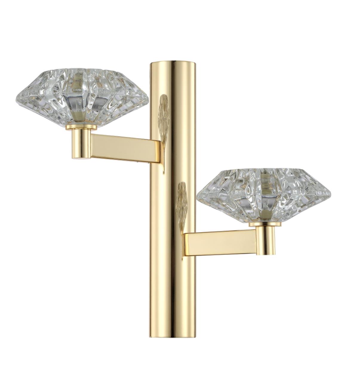 фото Светильник настенный crystal lux rebeca, rebeca ap2 gold, 80w, g9