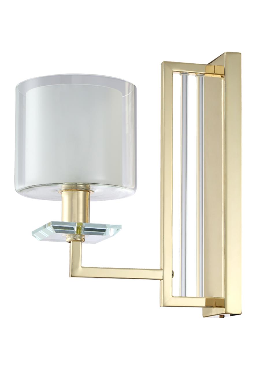 фото Светильник настенный crystal lux nicolas, nicolas ap1 gold/white, 60w, e14