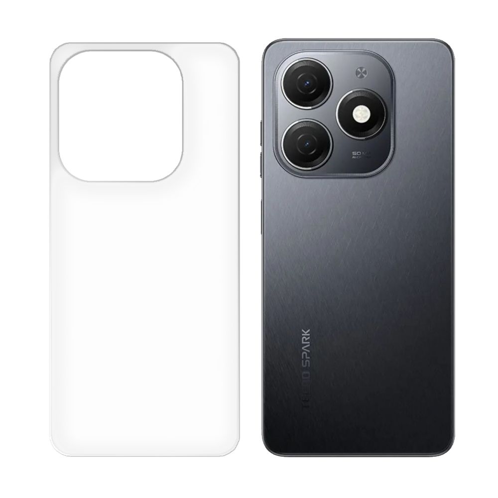 

Стекло защитное гибридное Krutoff для Tecno Spark 20 задняя сторона