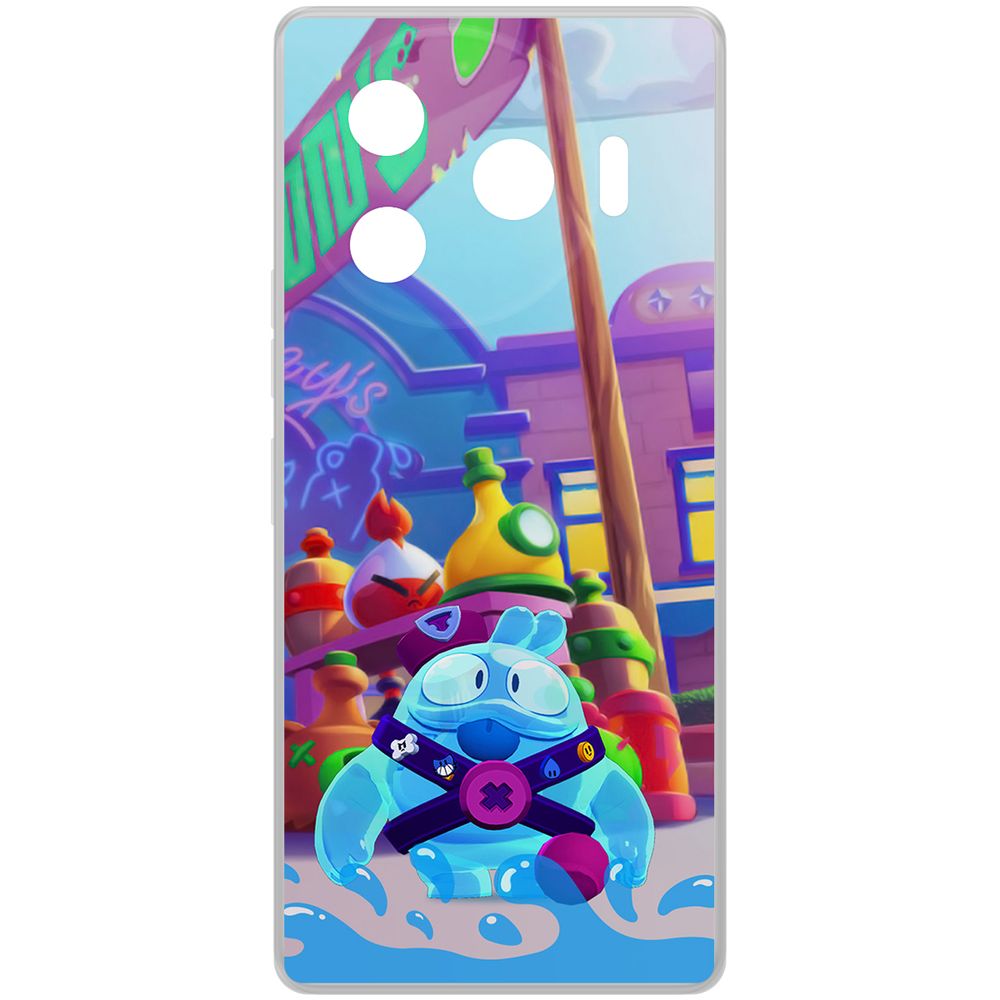 

Чехол-накладка Krutoff Clear Case Brawl Stars-Скуик для TECNO Camon 30 Pro 5G, Прозрачный
