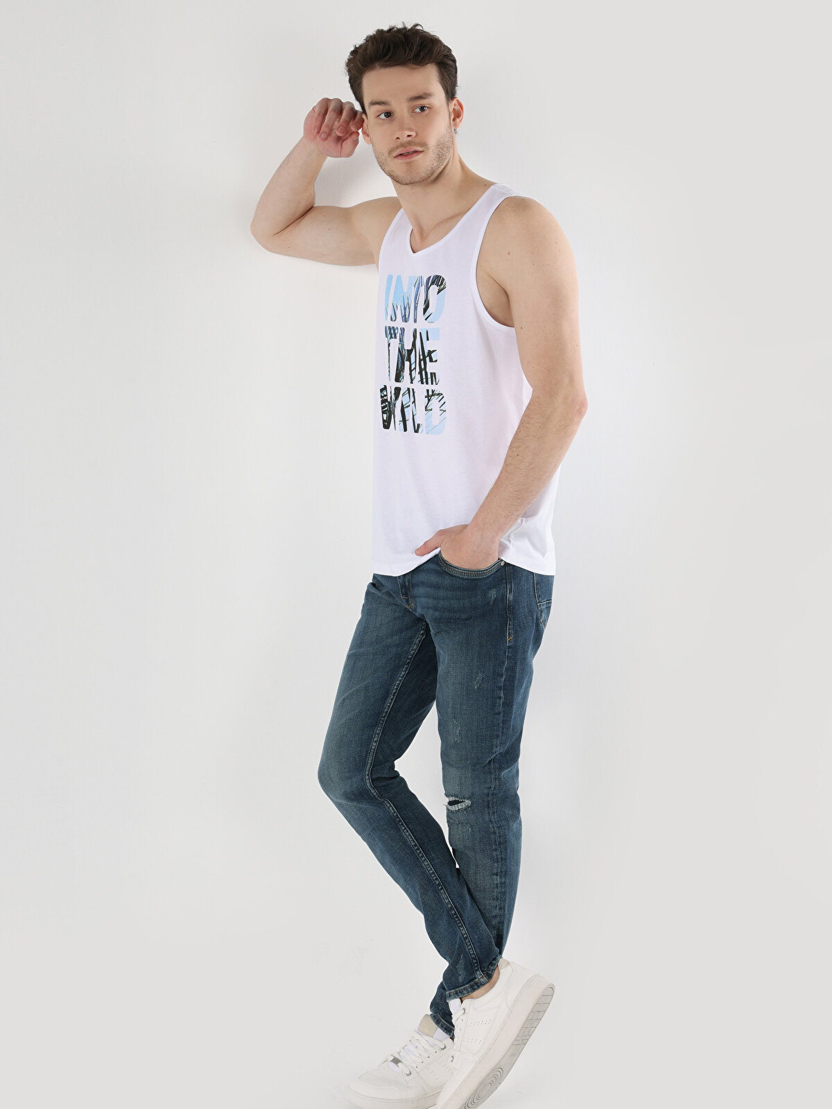 

Майка мужская COLIN'S CL1064381_Q1.V1 белая M, Белый, CL1064381_Q1.V1