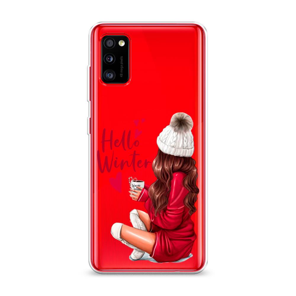 

Чехол на Samsung Galaxy A41 "Hello winter", Красный;белый;коричневый, 2100450-5
