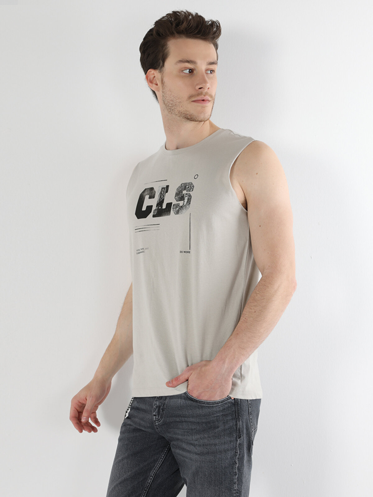

Майка мужская COLIN'S CL1062667_Q1.V1 серая XL, Серый, CL1062667_Q1.V1