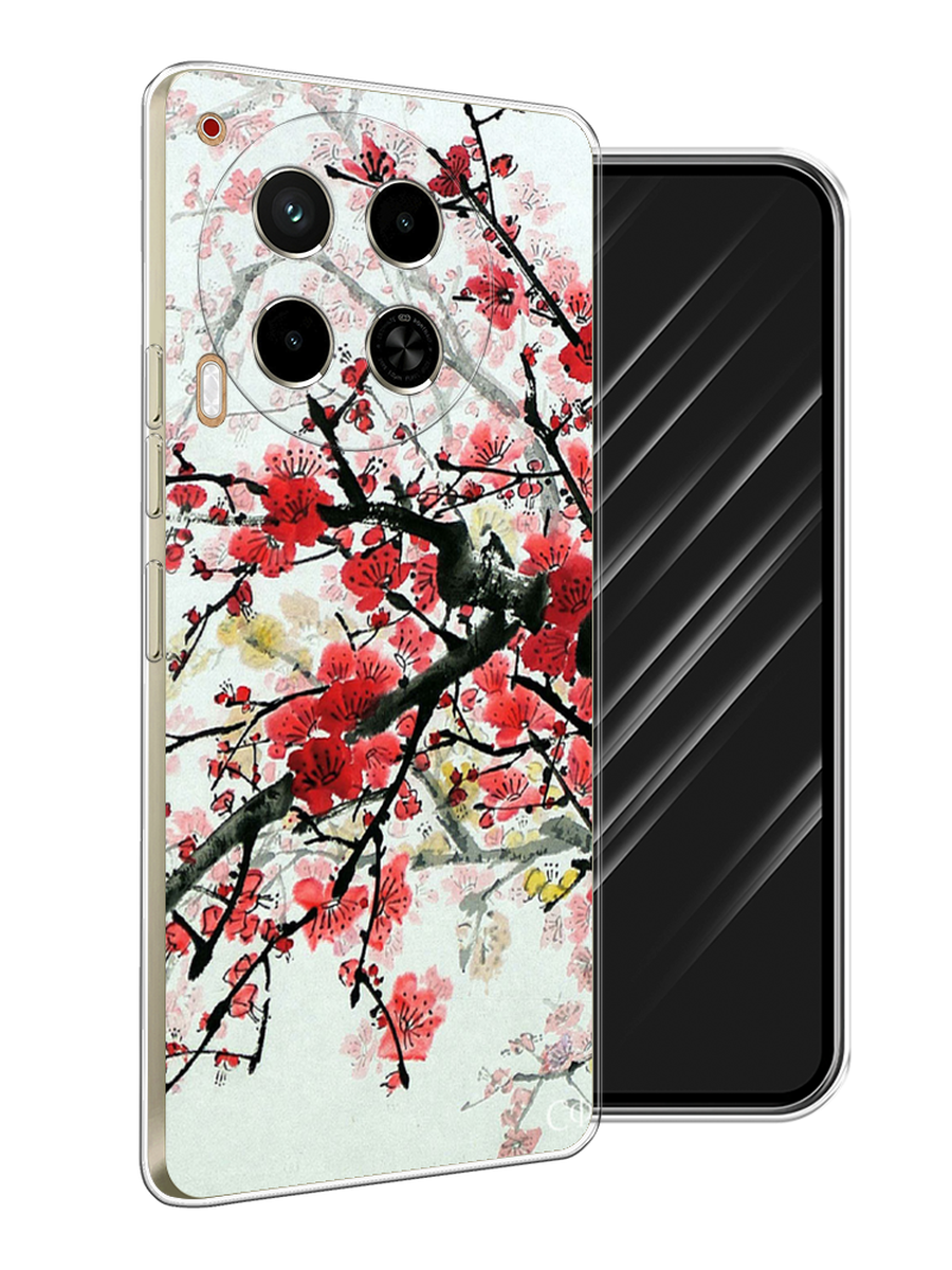 

Чехол Awog на Tecno Camon 30 4G "Сакура", Розовый;черный, 305650-1