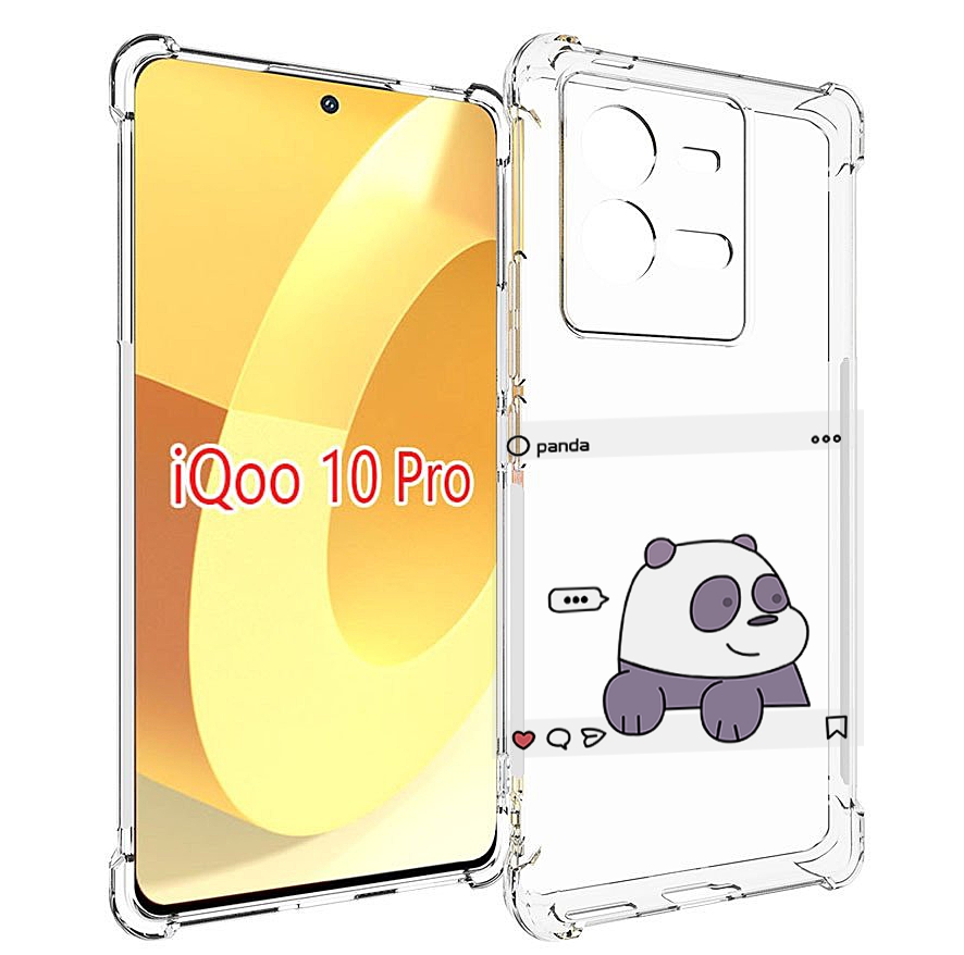

Чехол MyPads пандочка-фотка для Vivo iQOO 10 Pro, Прозрачный, Tocco