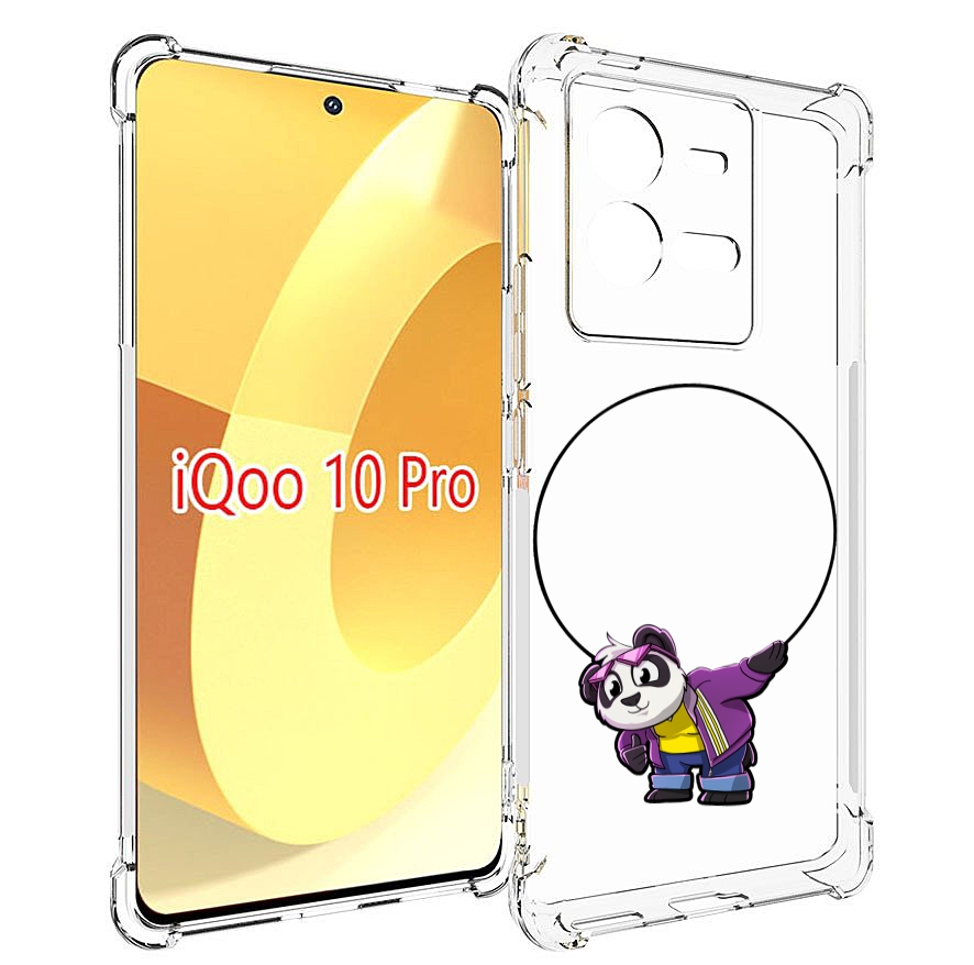 

Чехол MyPads панда-с-обручем для Vivo iQOO 10 Pro, Прозрачный, Tocco