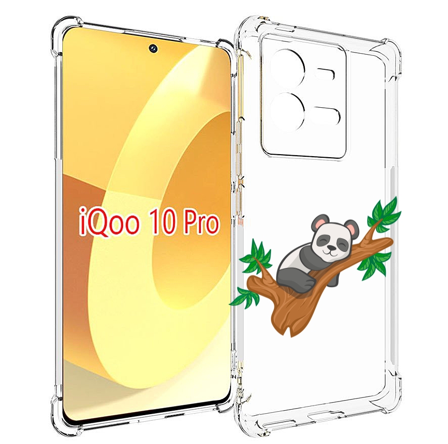 

Чехол MyPads панда-на-деревце для Vivo iQOO 10 Pro, Прозрачный, Tocco
