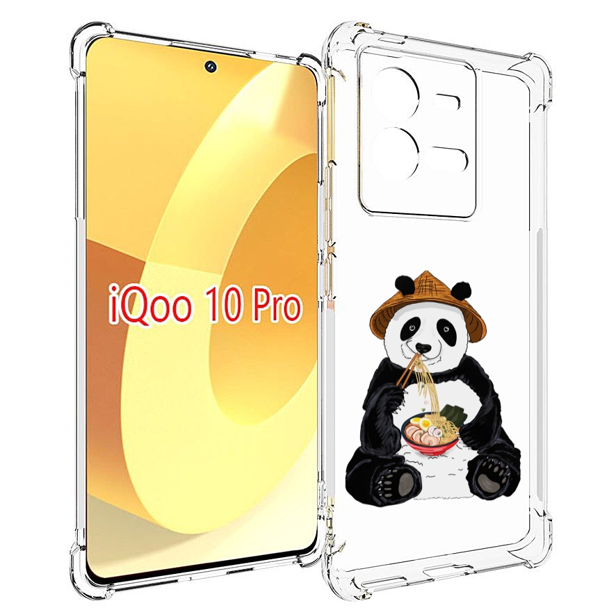 

Чехол MyPads панда-любит-лапшу для Vivo iQOO 10 Pro, Прозрачный, Tocco