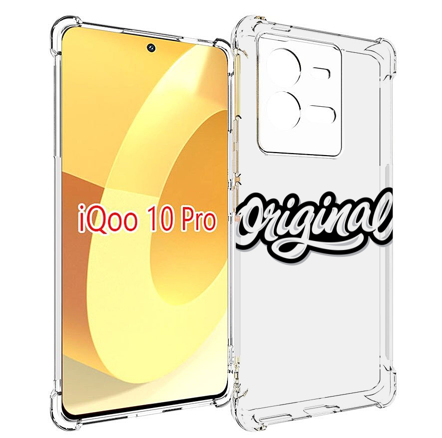 

Чехол MyPads оригинал-надпись для Vivo iQOO 10 Pro, Прозрачный, Tocco