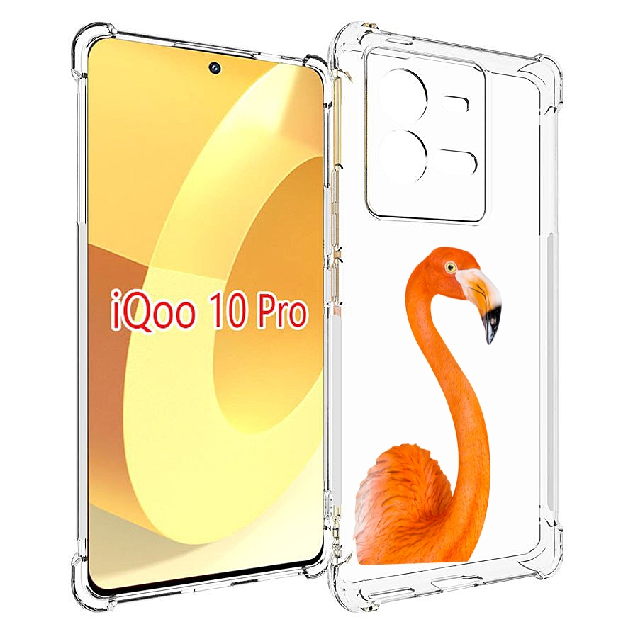 

Чехол MyPads оранжевый-фламинго для Vivo iQOO 10 Pro, Прозрачный, Tocco