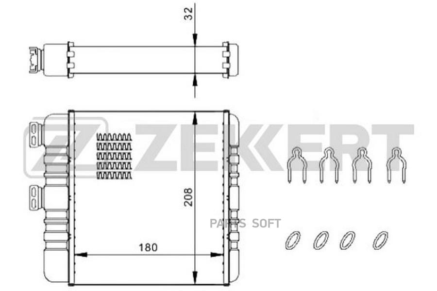 Радиатор отопителя ZEKKERT MK5087