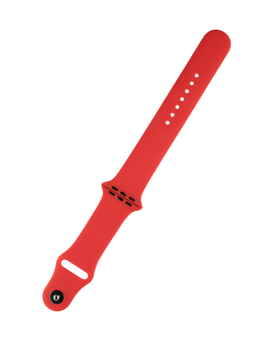 Ремешок силиконовый для Apple Watch 38мм, 40мм, 41мм (размер S/M) красный