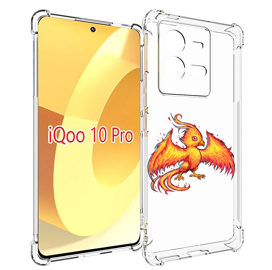 

Чехол MyPads огненная-птичка для Vivo iQOO 10 Pro, Прозрачный, Tocco