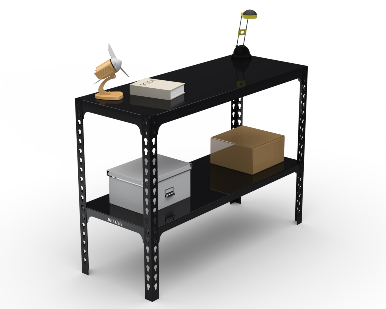 

Стол-верстак Metalex 117072 950х1800х500 (одна полка) чёрный