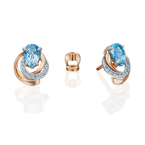 

Серьги из белого золота/красного золота с топазом PLATINA jewelry 02-5167-00-201-1111, 02-5167-00-201-1111