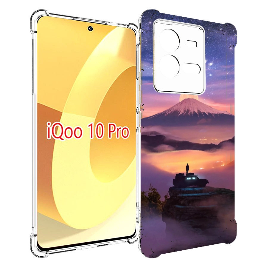 

Чехол MyPads ночь-в-горах для Vivo iQOO 10 Pro, Прозрачный, Tocco