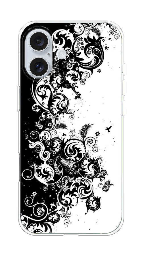 

Чехол на Apple iPhone 16 Plus "Черно белый узор", Белый;черный;серый, 16150-1