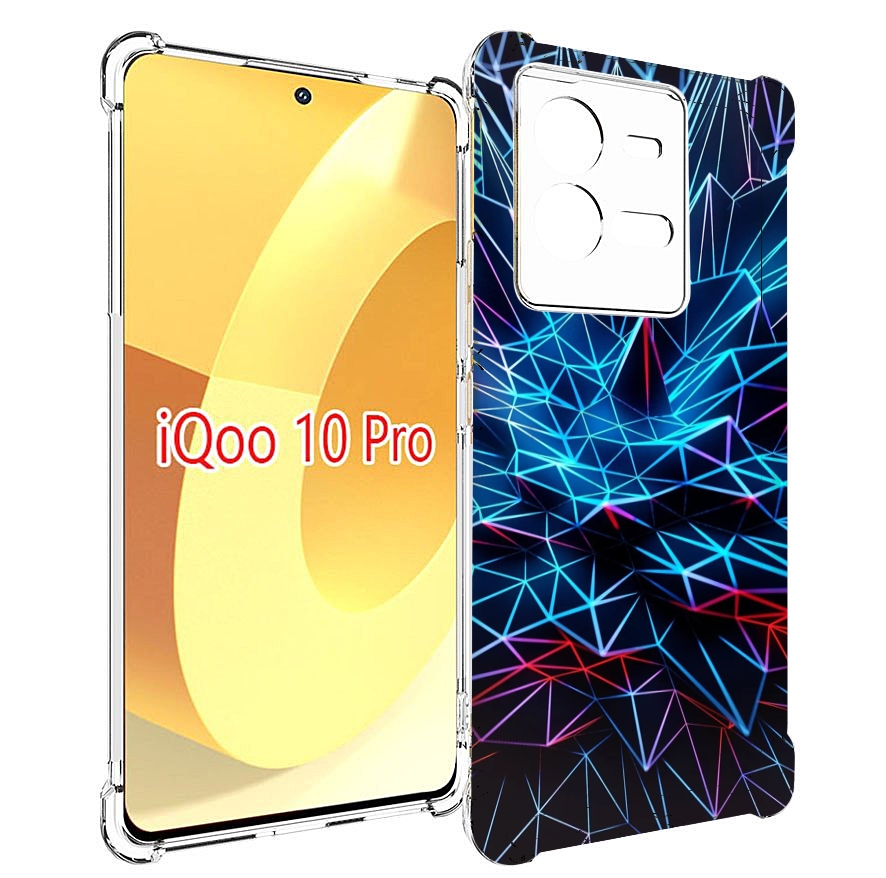 

Чехол MyPads неоновая-абстракция для Vivo iQOO 10 Pro, Прозрачный, Tocco
