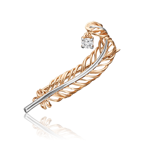 

Брошь из красного золота с фианитом PLATINA jewelry 04-0240-00-401-1110-03, 04-0240-00-401-1110-03