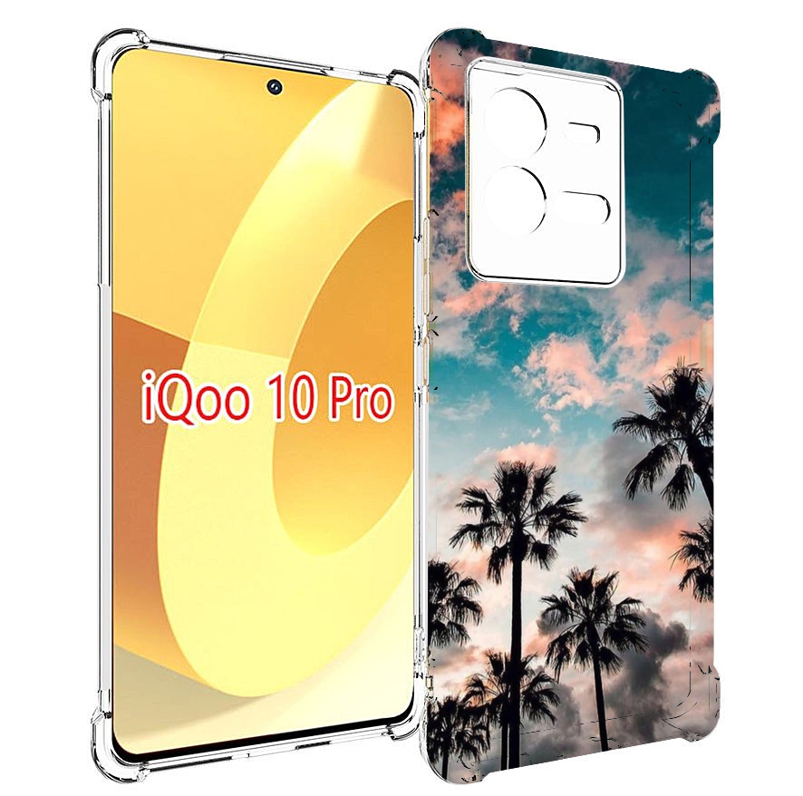 

Чехол MyPads небо-с-пальмами для Vivo iQOO 10 Pro, Прозрачный, Tocco