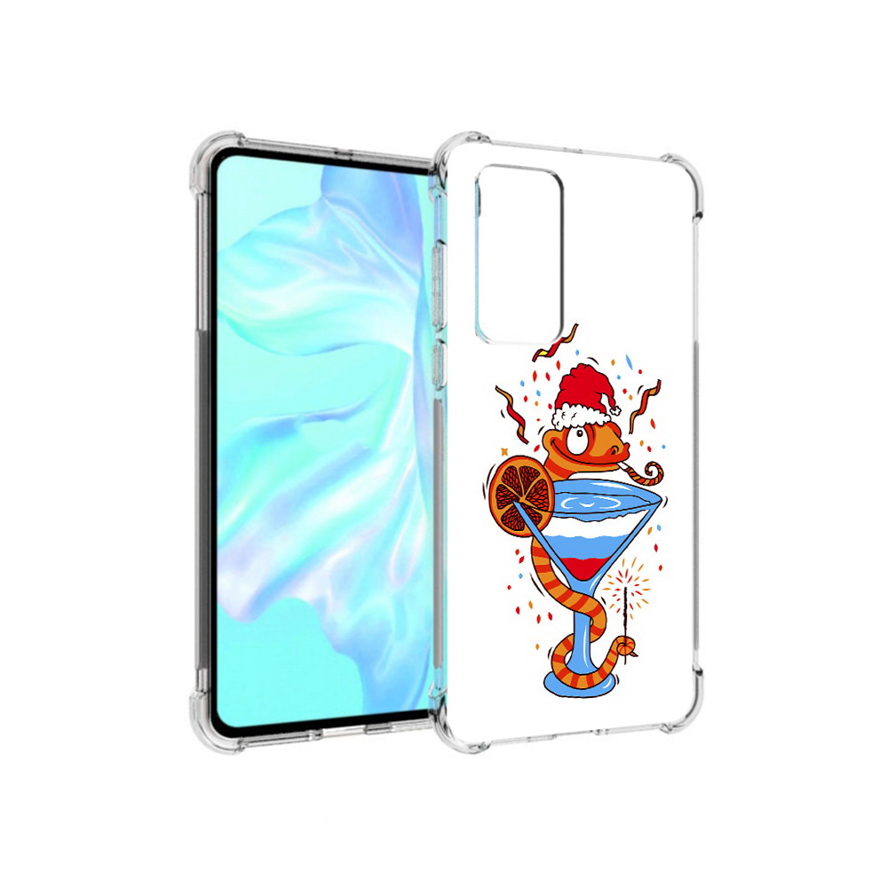 

Чехол MyPads Tocco для Huawei P40 змейка, Прозрачный, Tocco