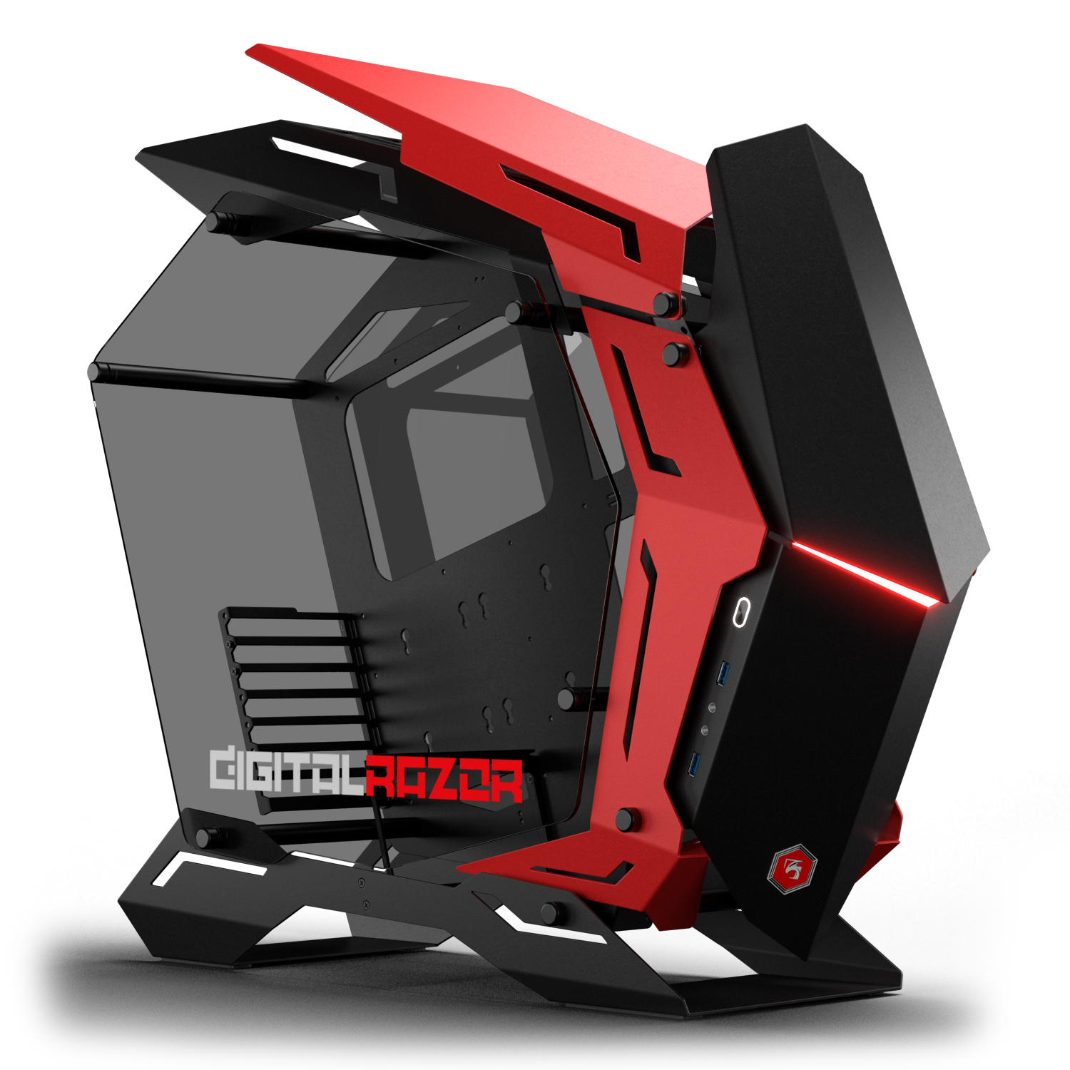 

Корпус JONSBO MOD3 Custom DR Black-Red ATX, MOD3