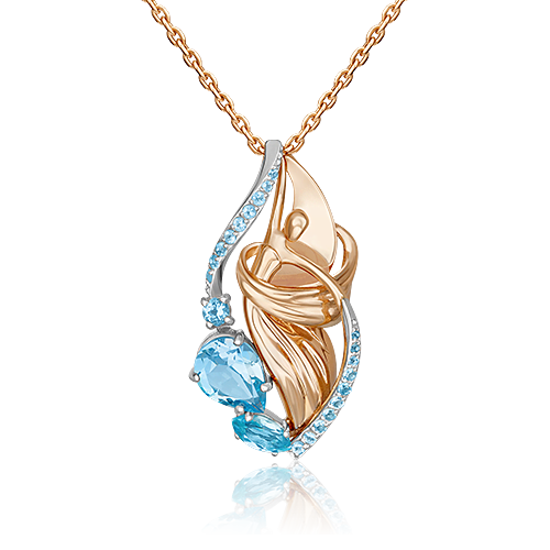 

Бегунок из белого золота/красного золота PLATINA jewelry 03-3437-00-201-1111, топаз, 03-3437-00-201-1111