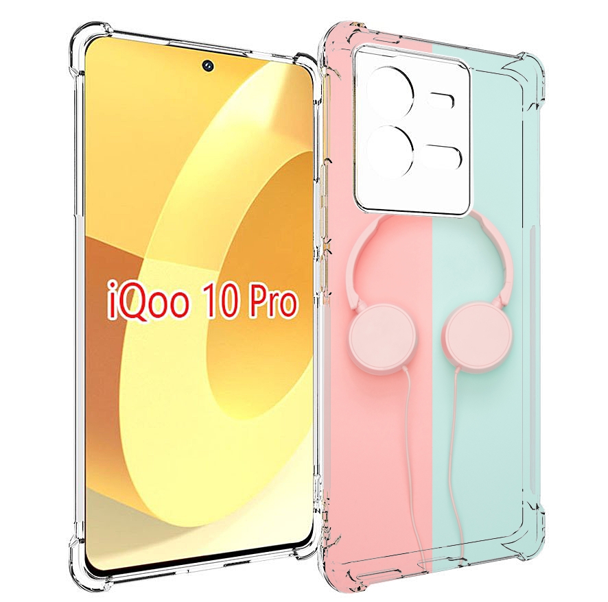 

Чехол MyPads наушники-минимализм для Vivo iQOO 10 Pro, Прозрачный, Tocco