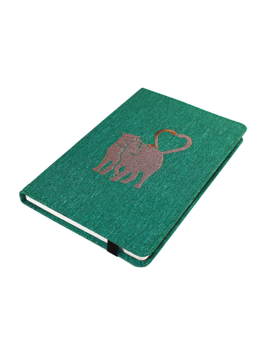 

Ежедневник VIVACASE CAT'S LOVE VNB-NNMUS01-green, А5,140х205 зеленый