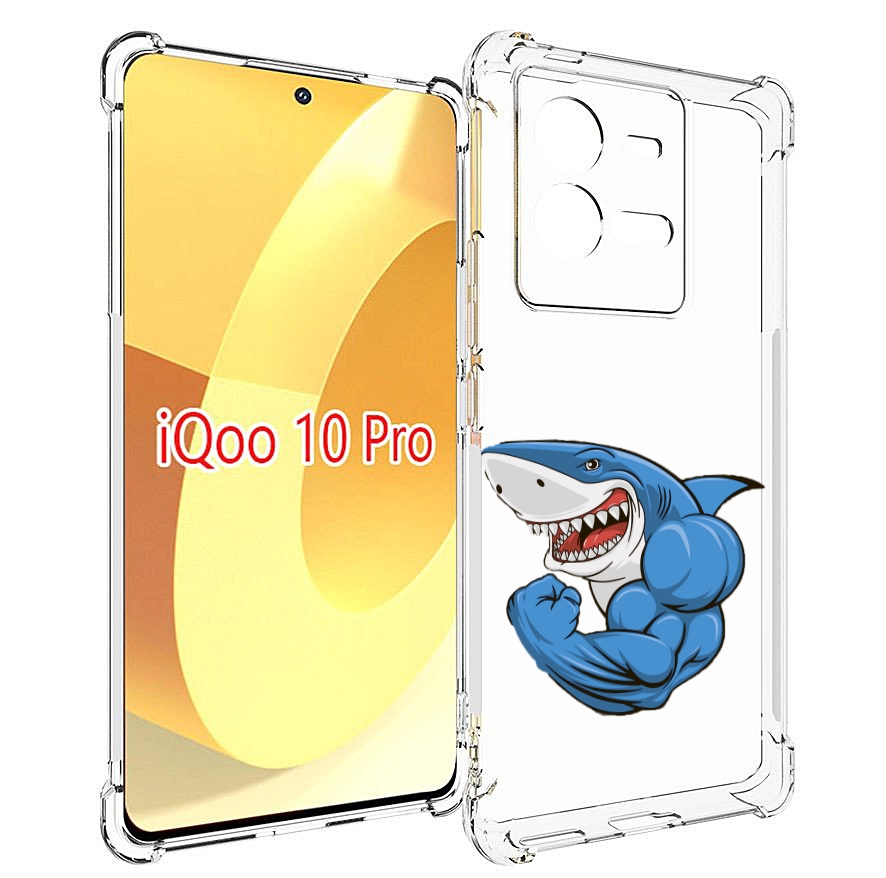 

Чехол MyPads накаченная акула для Vivo iQOO 10 Pro, Прозрачный, Tocco