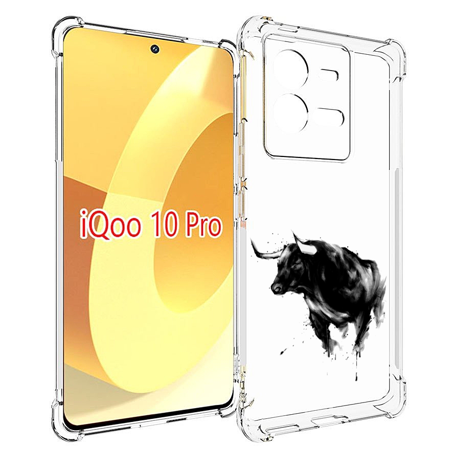 

Чехол MyPads бык для Vivo iQOO 10 Pro, Прозрачный, Tocco