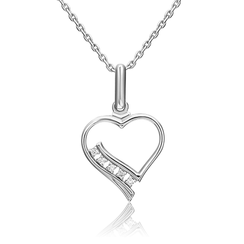 

Кулон из белого золота с бриллиантом PLATINA jewelry 03-0041-00-101-1120-30, 03-0041-00-101-1120-30