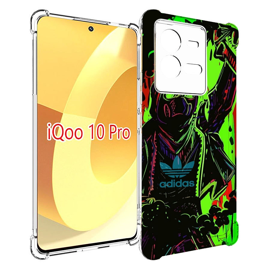 

Чехол MyPads мужчина в красках адидас для Vivo iQOO 10 Pro, Прозрачный, Tocco