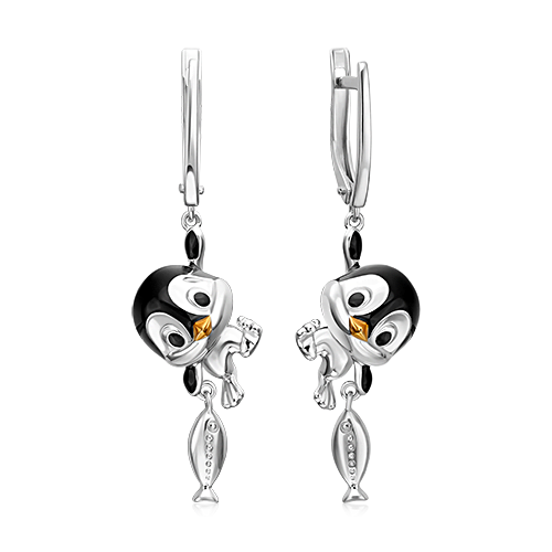 

Серьги из серебра с эмалью PLATINA jewelry 02-5150-00-000-0200, 02-5150-00-000-0200
