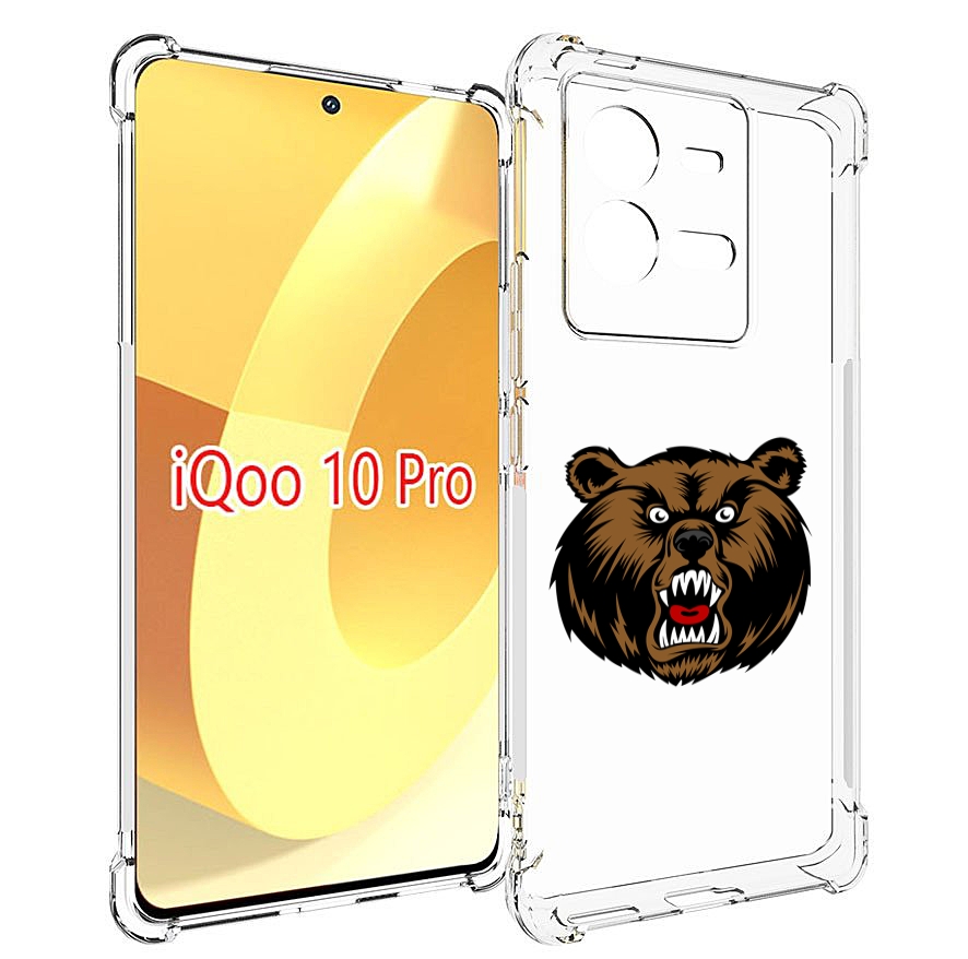 

Чехол MyPads бурый для Vivo iQOO 10 Pro, Прозрачный, Tocco