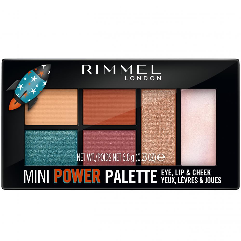 фото Палетка для век rimmel универсальная mini power palette eye, lip тон 004