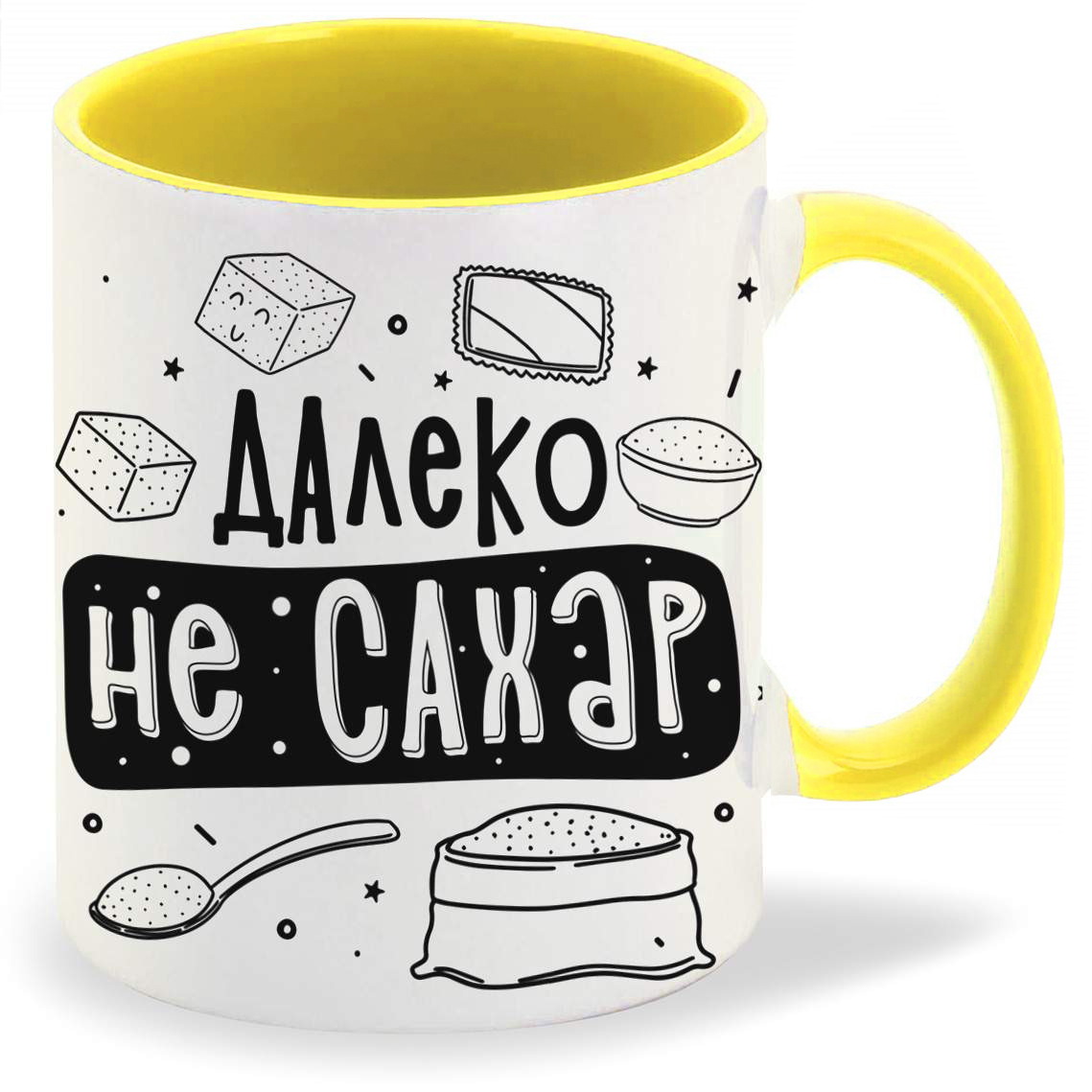 

Кружка CoolPodarok Прикол Далеко не сахар