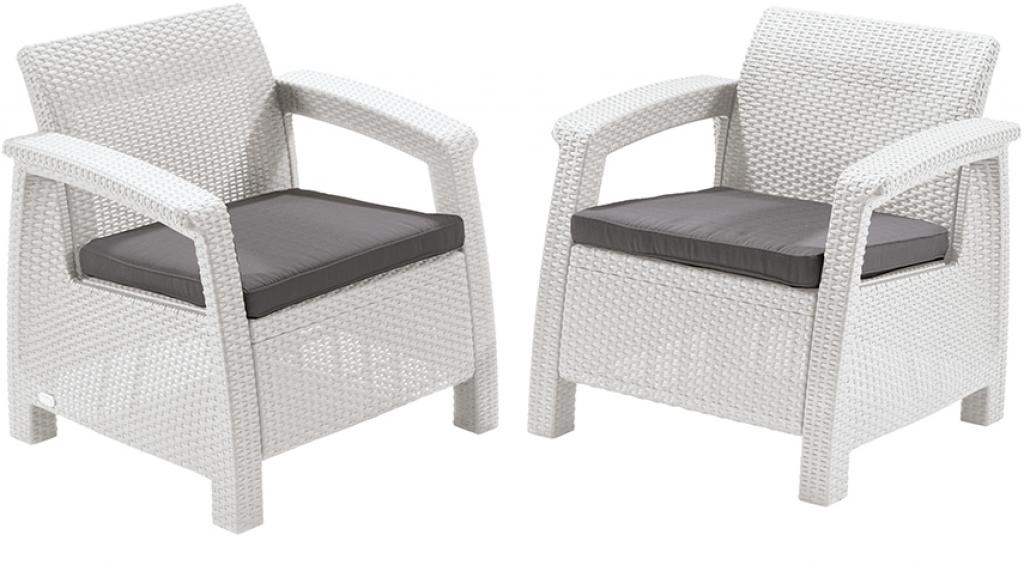 Комплект мебели Keter Corfu Duo set РОССИЯ (белый) (17197993), 223197 белый