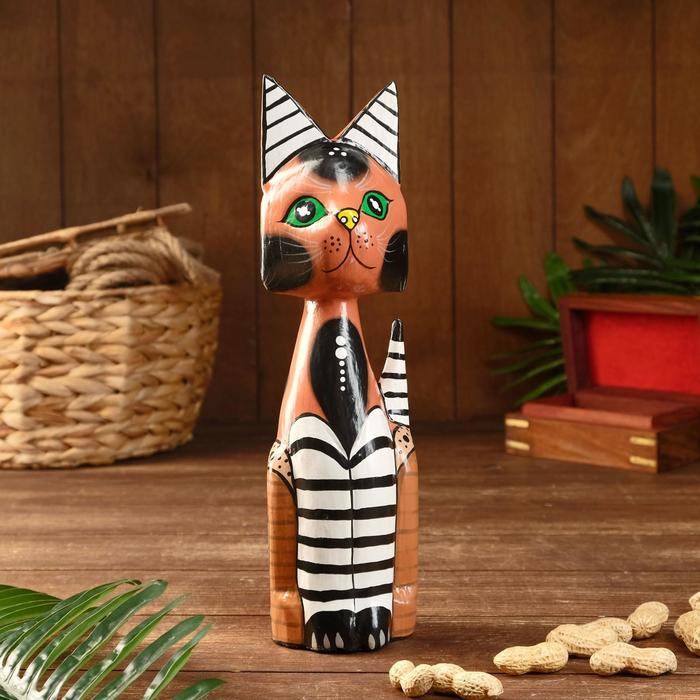 

Сувенир "Кошка полосатая" дерево 8х7х30 см